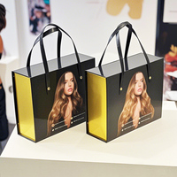 Caja de Exhibición Plegable de Cartón con Logotipo Personalizado 2026, Forro de Satén para Pelucas de Cabello Humano y Extensiones, Cierre Magnético