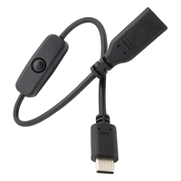 0,3 m USB c verlängertes Push-In-Schlüsselsc halter kabel USB Typ c Stecker-Buchse-Kabel mit Ein/Aus-Schalter