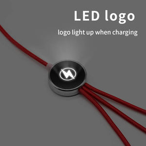 1.2M LED Logo 3-in-1 şarj 3A tip-c araba ve cep telefonları için mikro <span class=keywords><strong>USB</strong></span> kablo elektronik hediye güç banka gemi hazır - Product Image 6