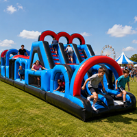 Système de parcours d'obstacles gonflable professionnel 5k en PVC, capacité 50-200 personnes, pour événements sportifs et divertissements en plein air