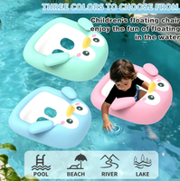 Bouée de piscine gonflable en PVC en forme de pingouin pour bébé, siège flottant pour tout-petits, anneau de natation pour enfants de 2 à 4 ans