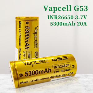 <span class=keywords><strong>Vapcell</strong></span> G53 INR26650 5300มิลลิแอมป์ต่อชั่วโมง20A 3.6โวลต์สามารถชาร์จได้เซลล์แบตเตอรี่ลิเธียมไอออนสำหรับพลังงานแบบพกพา - Product Image 3
