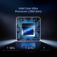Lecoo Mini PC Split Desktop Intel Core Ultra 5 16GB DDR5 512G SSD PC Mikro Baru 4K WiFi