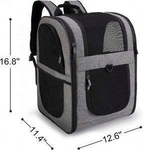 Free Sample Pet <b>backpack</b>, suitable for large/small <b>cats</b> and dogs, small dogs, safety features and cushioned back support - Product Image 3
