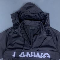 Veste coupe-vent légère imperméable à demi-zip pour homme, style Gorpcore Techwear, avec logo personnalisé OEM, haute qualité