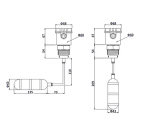 Pince de contrôle du niveau d'eau électrique fermenteur capteur de niveau à flotteur interrupteur durable