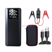 Démarreur de batterie et compresseur d'air robustes 16000mAh 2500A pour moteurs essence 8L/diesel 4L, résistants aux chutes, à la chaleur, à l'eau et au feu, 60W PD