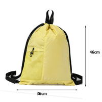 Sac à dos léger pliable et imperméable avec cordon de serrage pour la gym, la randonnée, la course à pied, le basketball, le rangement et les activités sportives