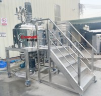Ligne de production automatique de ketchup et de mayonnaise de type fixe, machine d'émulsification homogène sous vide pour crème et pommade capillaire