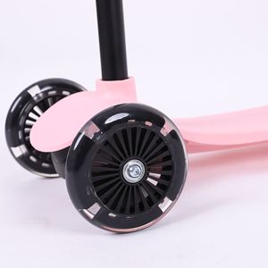 Childrens <b>Scooter</b> 2 Wheel Height Adjustable Foldable For Ages 3 And Older Black Pink Sky Blue - Product Image 3