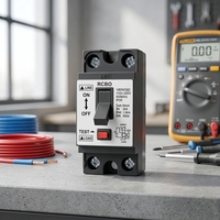 Disjoncteur différentiel de surface 220V 240V 20A à visser, protection miniature contre les fuites 30mA 1P+N