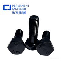 Baut Kepala Heksagonal Besar Baja Paduan 10.9S Lapisan Oksida Hitam Merek CJ dengan Mur Tunggal dan Cincin Ganda Sesuai GB/T 1231-2024 M16 M20