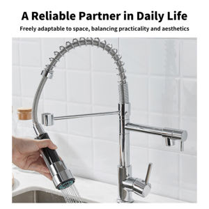 <span class=keywords><strong>Robinet</strong></span> de cuisine à haute pression YEETE - Acier inoxydable, montage mural, avec garantie de 5 ans pour usage commercial/domestique - Product Image 2