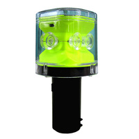 Feux de signalisation routière solaires à 6 LED suspendus avec boîtier en PC, rétroréfléchissants de qualité diamant et étanches IP66 pour la construction routière