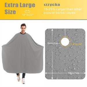 Capa de corte de pelo impermeable para adultos en stock al por mayor, capa de peluquero transpirable para salón - Product Image 4