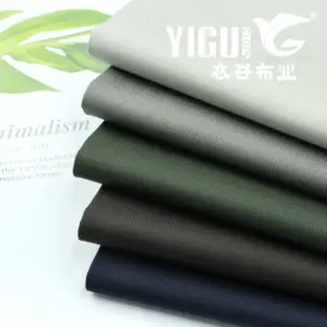 Jakarlı tarzı fabrika fiyat kumaş Gots sertifikalı 97 pamuk pantolon için 3 elastan kumaş dokuma kumaş