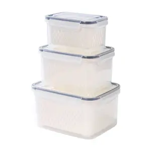 Hot Sale Mehrzweck Kunststoff Lebensmittel Aufbewahrung sbox 2 Schicht Abfluss korb Küche Obst Gemüse Waschen Trocknen Lagerung Sieb Bask