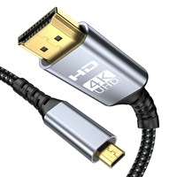 Câble Micro HDMI vers HDMI 4K Mâle-Mâle pour Raspberry Pi 4/5, Caméra, Caméscope, Tablette, Moniteur HDTV, Noir