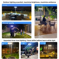 Lampe solaire mobile en forme de soucoupe volante, étanche IP65, 24V, pour extérieur, cour, jardin, terrasse, route, bureau