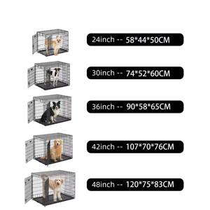 Sıcak satış köpek kafesleri büyük güçlü dayanıklı Metal tel köpek sandık ile en iyi fiyat kulübesi - Product Image 3