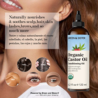 Huile de ricin biologique pour le cuir chevelu, nourrit les racines, stimule la repousse des cils et sourcils, répare les pointes fourchues, 120 ml, OEM, ODM, étiquette privée, logo personnalisé, vente en gros