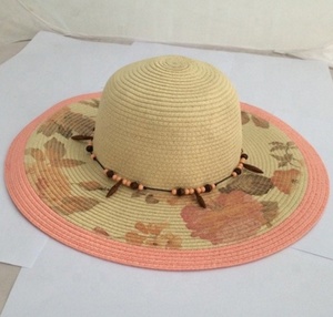 Chapeau <span class=keywords><strong>Capeline</strong></span> en Paille de Papier pour <span class=keywords><strong>Femme</strong></span>, Imprimé Floral, avec Chaîne de Perles Souple, Circonférence Réglable, Design Élégant - Product Image 6