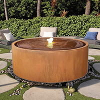 Fontaines et cascades d'intérieur en acier corten de style rétro Décoration intérieure en métal durable avec décoration d'eau