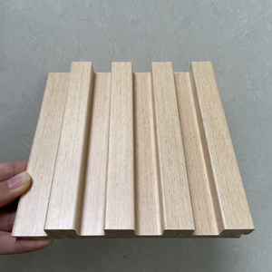 Revêtement mural en <span class=keywords><strong>bois</strong></span> MDF imperméable, panneaux muraux à lattes cannelées modernes avec <span class=keywords><strong>placage</strong></span> en chêne naturel et noyer - Product Image 6