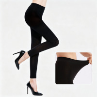 Velsatis Collants pour femmes 300D épais et opaques, taille haute élastique, anti-accroc, effet push-up et sculptant, coupe ajustée, sans pieds