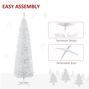 <span class=keywords><strong>HOMCOM</strong></span> Arbre <span class=keywords><strong>de</strong></span> <span class=keywords><strong>Noël</strong></span> artificiel <span class=keywords><strong>de</strong></span> haute qualité <span class=keywords><strong>de</strong></span> 7 pieds, arbre <span class=keywords><strong>de</strong></span> <span class=keywords><strong>Noël</strong></span> mince, 499 pointes <span class=keywords><strong>de</strong></span> branches réalistes, respectueux <span class=keywords><strong>de</strong></span> l'environnement, résistant aux flammes - Product Image 4