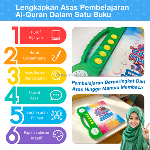 Livre sonore interactif Easy Muqaddam Coran parlant pour enfants, apprentissage de l'<span class=keywords><strong>arabe</strong></span> Hijaiyah, jouet éducatif <span class=keywords><strong>Tajwid</strong></span> - Product Image 3
