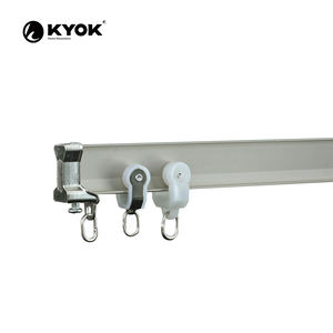 Riel de Cortina Flexible de Aleación de Aluminio Moderno KYOK, Polea Suave, Instalación Fácil en 1 Minuto, Resistente a la Oxidación, para Dormitorio, Baño y Hogar - Product Image 1