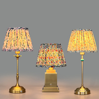 Abat-jour conique circulaire pliable en soie calicot, moderne et personnalisé, pour lampes de table décoratives, couleurs sur mesure