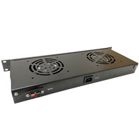 Unidad de Ventilación Industrial de 19 Pulgadas 1U 42U de Material SPCC para Montaje en Rack con Interruptor para Control de Temperatura en Rack de Servidores