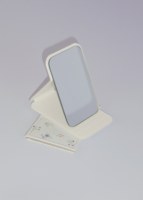 Miroir de poche pliable en cuir PU Winway, logo personnalisé, petit miroir de maquillage de bureau pour les voyages, miroir de poche carré