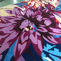 Tapis artisanal à motifs floraux pour la maison, tapis sculpté à la main pour villa, hôtel, tapis mural commercial, fleurs