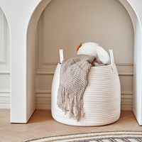 Panier à linge pour la chambre d'enfant, panier pour couvertures, oreillers, jouets, panier à jouets pour bébé, rangement pour la chambre d'enfant, décoration de chambre bohème, cadeau idéal