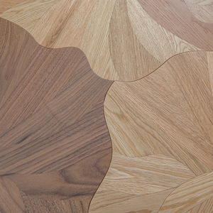 Parquet en bois d'ingénierie en chêne feuille de lotus 600x600mm 15mm, âme en bouleau, placage naturel 1.2mm, compatible chauffage par le sol - Product Image 4