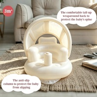 Siège gonflable pour bébé avec auvent amovible, support de siège pour tout-petit, chaise portable pour la maison, les voyages et les jeux