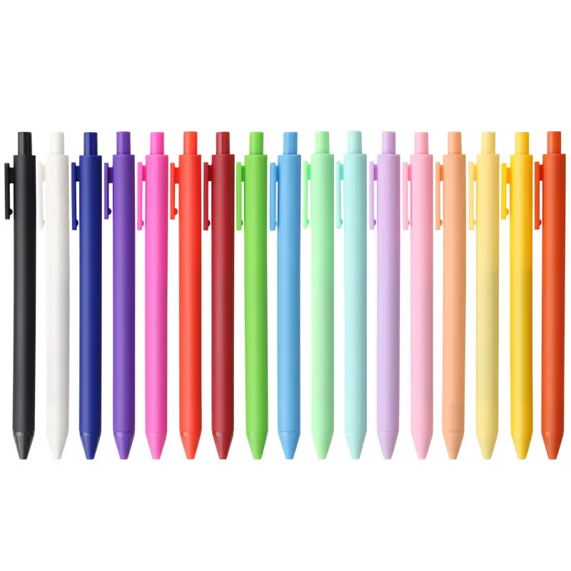 Toptan ucuz özel Logo okul ofis malzemeleri öğrenci plastik toplu olarak birden fazla renk tükenmez kalem