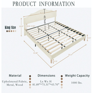 Lit moderne et simple, style nuage, pour la maison ou l'hôtel, tissu doux rembourré, taille king, réglable avec fonction massage - Product Image 4