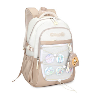 Sac à dos d'étudiant à fermeture éclair étanche de grande capacité Protection contre la réduction de la charge Doublure en polyester pour les élèves du primaire - Product Image 4