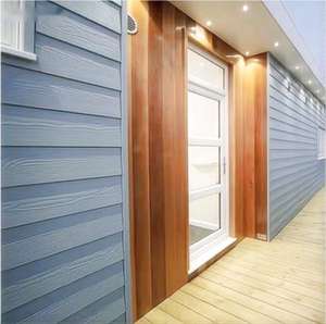 Panel de pared Exterior de fibra de cemento con efecto de madera, revestimiento de fibra de cemento resistente a la intemperie, tablero de cemento de grano de madera de alta calidad - Product Image 5