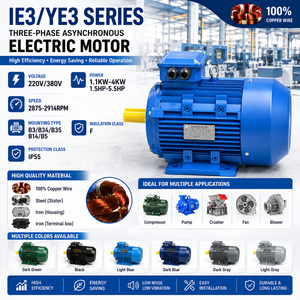 Motores de Inducción Trifásicos de CA Serie IE3/YE3, 2800 rpm, IE3, 380 V, 1.1 kW, 1.5 kW, 2.2 kW, 3 kW, 4 kW - Product Image 3