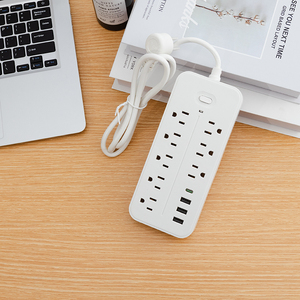 Thời gian mới nóng bán Mỹ phẳng cắm điện dải 8 cửa hàng tăng bảo vệ mở rộng ổ cắm điện cho văn phòng nhà chúng tôi - Product Image 2