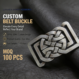 Hebilla de cinturón de vaquero occidental de aleación de zinc duradera con grabado personalizado al por mayor para hombres, accesorio para cinturón de cuero genuino para jeans - Product Image 1