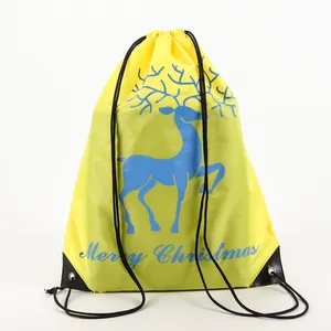 Drawstring Bag Polyester Wholesale Cheap High Quality Polyester Drawstring Backpack Bag With Custom Logo