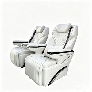 Asiento de Capitán VIP Personalizado, Tapizado en Cuero Nappa con Diseño de Diamantes, con Masaje y Ventilación, Tipo Aviación, para Modificación de Vans y MPV - Product Image 5