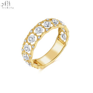 New Arrival Vintage Fine Jewelry Antique Two Tone Design Handmade Craft Real 18K Solid Gold Natural <b>Diamond</b> <b>Rings</b> for Women - Product Image 1