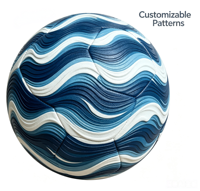 Ballon de football en PU PVC avec logo personnalisé imprimé, cousu à la machine, équipement sportif pour activités et compétitions en plein air